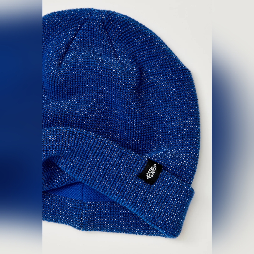 FP Movement by Free People Early Riser Reflective Beanie Light Cobalt NWOT